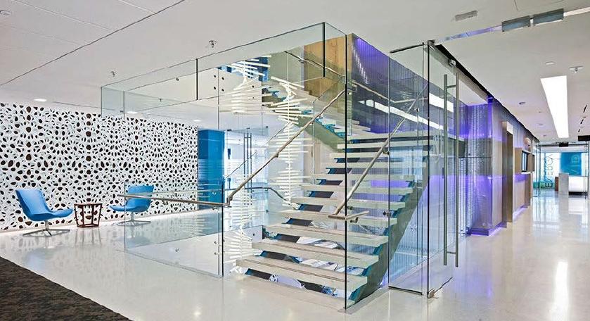 NEI glass staircase